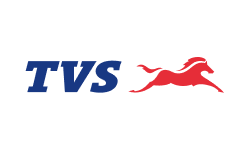 TVS logo in colourland clothing